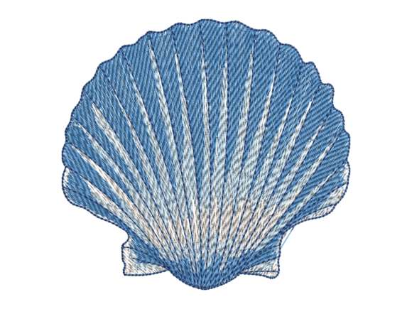 Blue Seashell Embroidery: A Seller's Review for Etsy