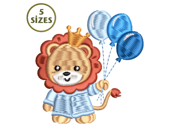 Crowned Lion Balloon Embroidery Design Review