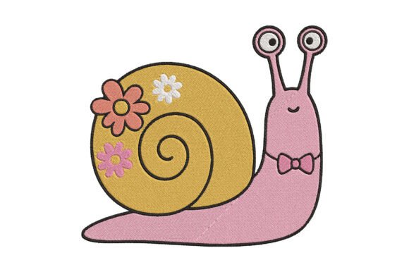 Cute Floral Snail Embroidery Design Review