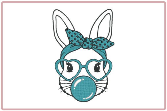 Teal Bunny Bubblegum Embroidery Design Review