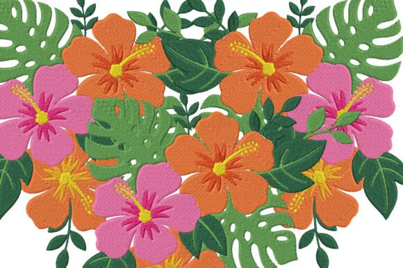 Tropical Hibiscus Floral Embroidery Desi Review